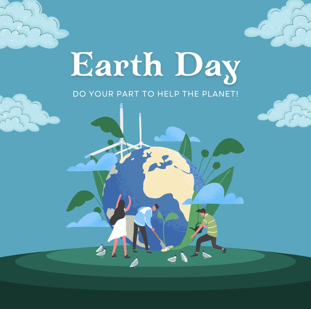 While doing your part should be a year-long activity, today is a great day to get even more involved in helping save the planet! Happy Earth Day!!