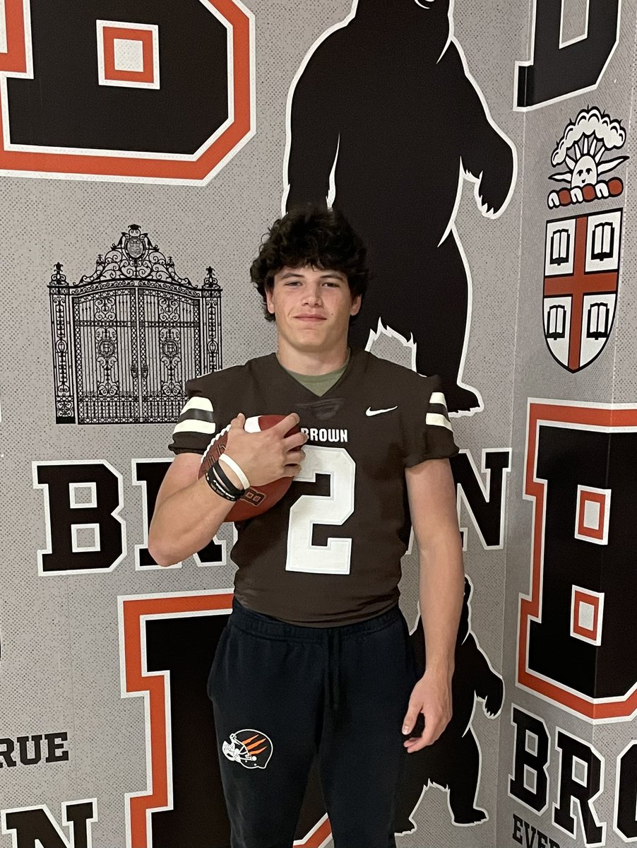 Brodey Berg (@brodey_berg) on Twitter photo After a great visit and conversation with <a href="/Coach_Bunk/">Eric Bunker</a> I am excited to announce I have received my first Division 1 Ivy League offer from <a href="/BrownU_Football/">Brown Bears Football</a>!!! <a href="/BrownHCPerry/">James Perry '00</a> <a href="/CoachW_Edwards/">Willie Edwards</a> <a href="/Coach_RMattison/">Ryan Mattison</a> <a href="/CoachMMac1/">Mike McCarthy</a> <a href="/CoachEvanDreyer/">Evan Dreyer</a> <a href="/JesseMullins4/">Jesse Mullins</a> <a href="/AllenTrieu/">Allen Trieu</a> @Rivals_Clint After a great visit and conversation with <a href="/Coach_Bunk/">Eric Bunker</a> I am excited to announce I have received my first Division 1 Ivy League offer from <a href="/BrownU_Football/">Brown Bears Football</a>!!! <a href="/BrownHCPerry/">James Perry '00</a> <a href="/CoachW_Edwards/">Willie Edwards</a> <a href="/Coach_RMattison/">Ryan Mattison</a> <a href="/CoachMMac1/">Mike McCarthy</a> <a href="/CoachEvanDreyer/">Evan Dreyer</a> <a href="/JesseMullins4/">Jesse Mullins</a> <a href="/AllenTrieu/">Allen Trieu</a> @Rivals_Clint