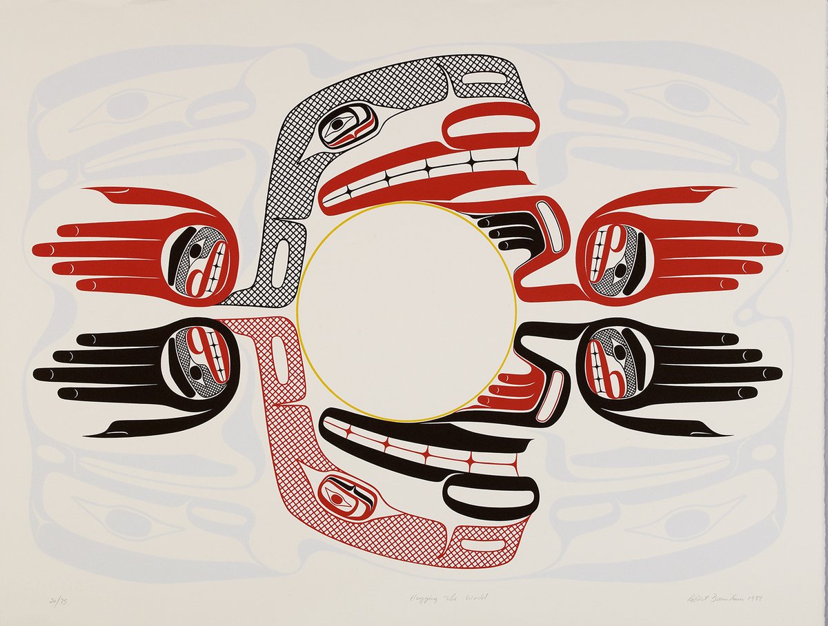 MOA_UBC's tweet photo. Today in honour of #EarthDay and our planet, we're sharing this gorgeous work by Guud san glans Robert Davidson from the MOA Collections — “Hugging the World.”⁣ ⁣🤗🌎 

View on MOACAT: https://t.co/SGPssNQNEx https://t.co/OIBqyFaXEu