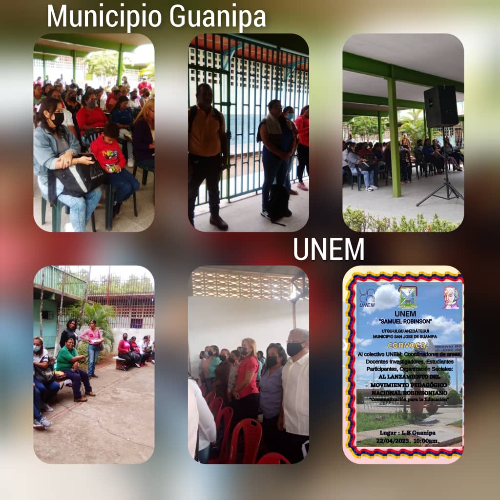#FormandoEducadores 📢|| Desde el Municipio San José de Guanipa, la #UTGUAnzoátegui hizo el Lanzamiento del Movimiento Pedagógico Nacional Robinsoniano.
#MovimientoRobinsonianoUNEM
#FiestaDeportivaDelALBA
<a href="/NicolasMaduro/">Nicolás Maduro</a> 
<a href="/_LaAvanzadora/">Yelitze Santaella</a>
<a href="/sandraoblitasr/">Sandra Oblitas Ruzza</a>
<a href="/MPPEUVEN/">MPPEU</a>
@MPPEDUCACION