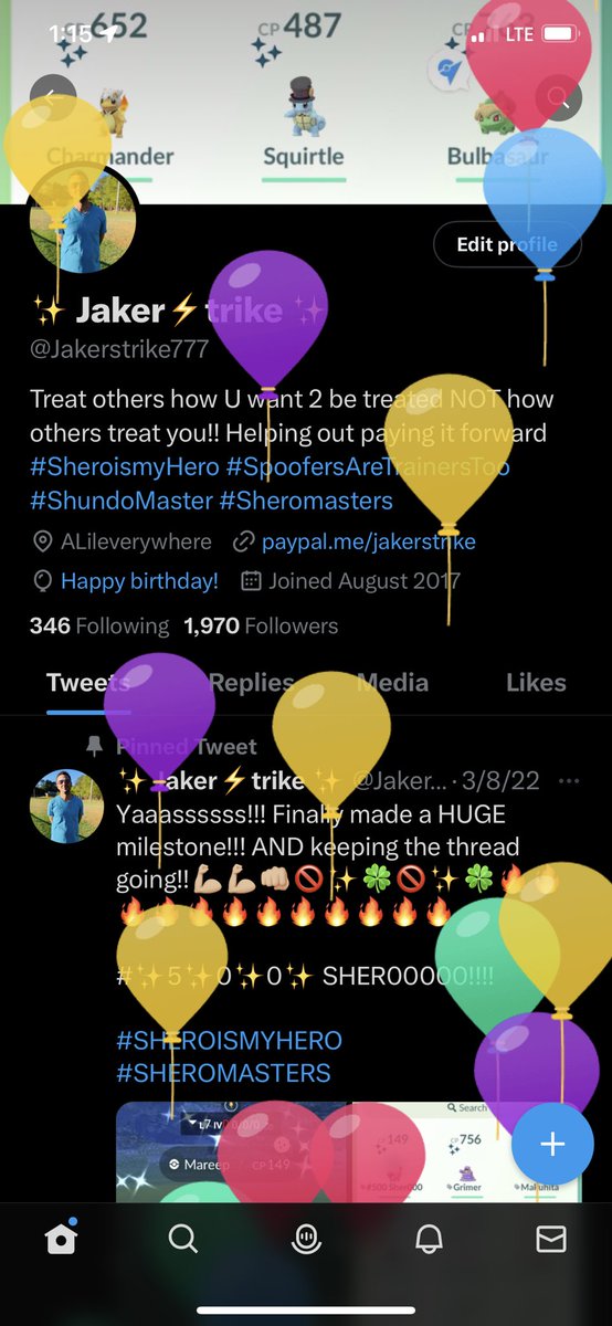 Hope everyone had a great 🌍 day!!! 🎈🎂🎈🥳🎉🎊🎁🌍💖