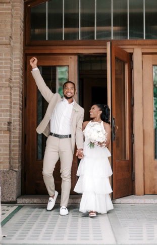 Congratulations to Jonathon Owens and ⁦@Simone_Biles⁩ on their wedding earlier today in Texas! May your day be happy and your life full of love! ❤️ #SimoneBiles #JonathanOwens