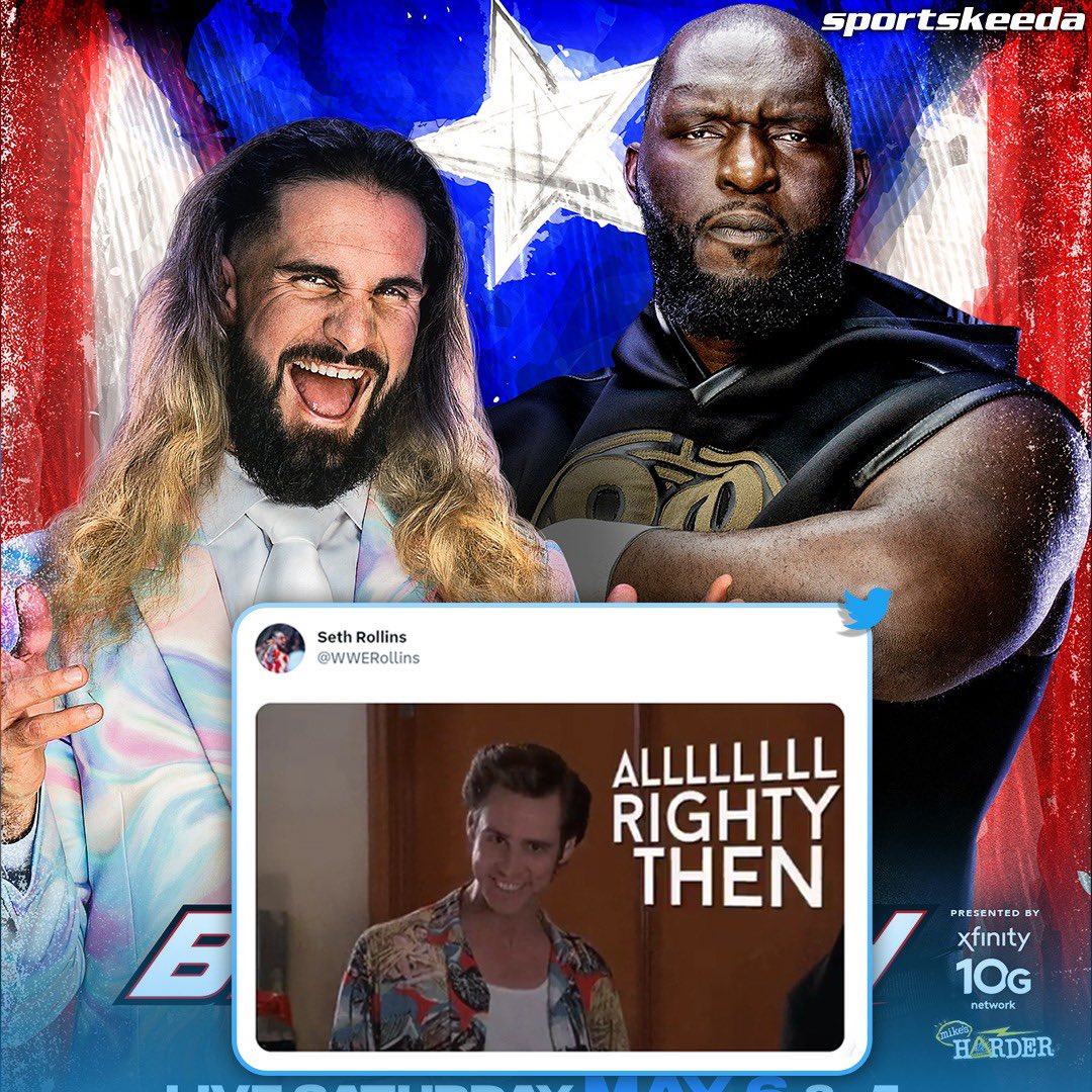 SKWrestling_'s tweet photo. Looks like Seth Rollins found out about his match at the same time as we did 🤷🏻‍♂
#WWE #SethRollins https://t.co/SMPXxt8qx9