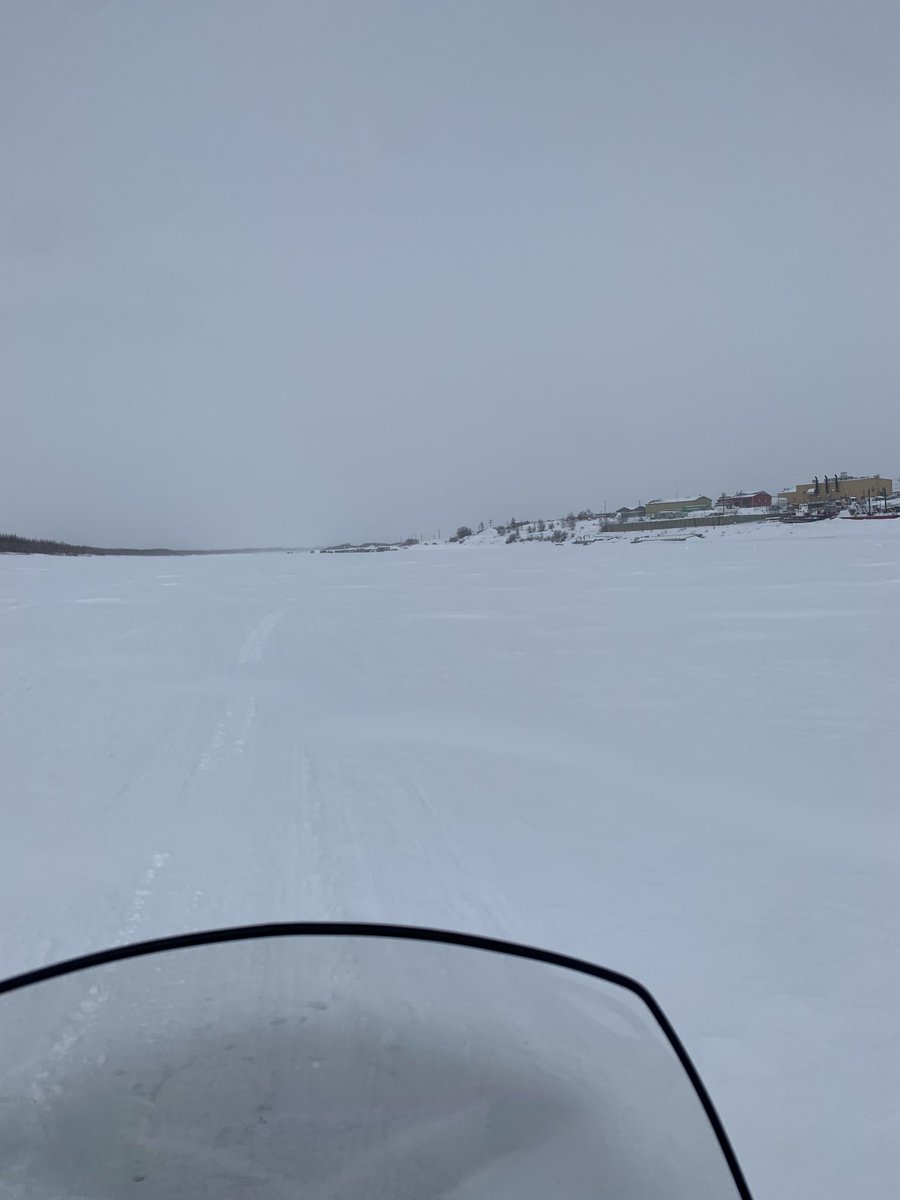 Jesterboy11's tweet photo. #inuvik in the distance. Lots of winter left here. https://t.co/2t2tLBEviz