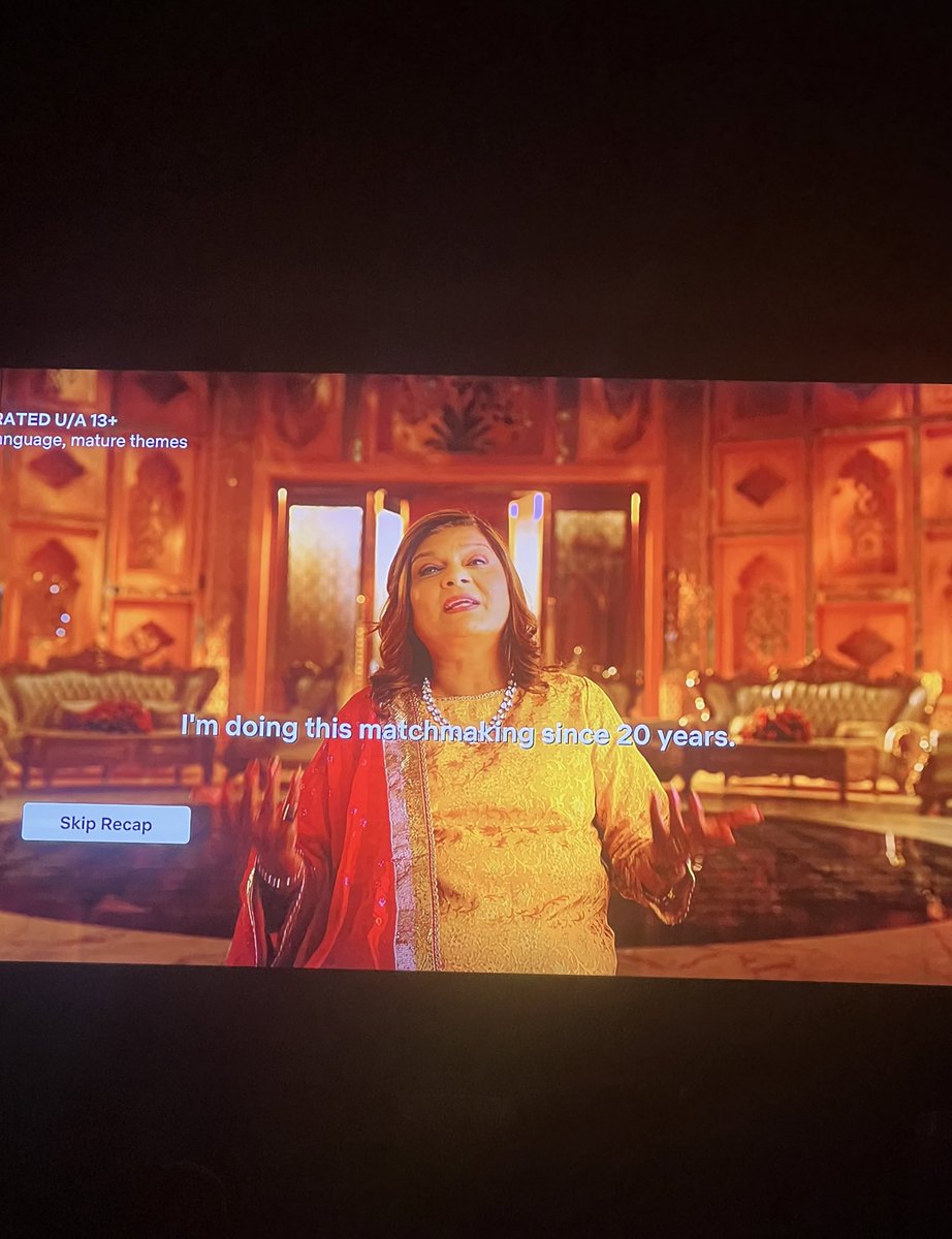 Why is this what I’m doing on a Saturday night #IndianMatchmaking #IndianMatchmakingseason3 

Spoilers ahead