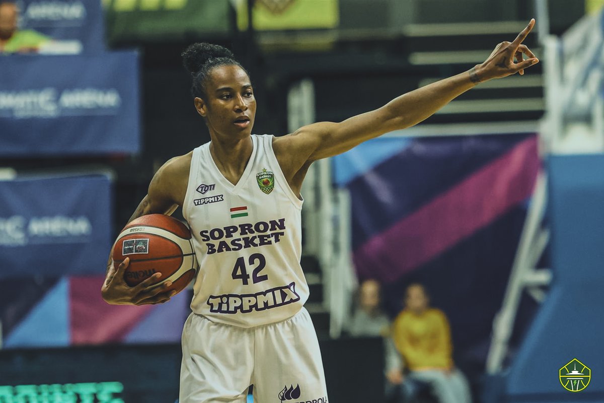 seattlestorm's tweet photo. 🏆 CHAMPIONS 🏆

Congratulations to @ezimagbegor and Yvonne Turner on leading @WBSopron to its 16th Hungarian League title! 👏👏👏

#StormOverSEAs https://t.co/1DX5HR310s