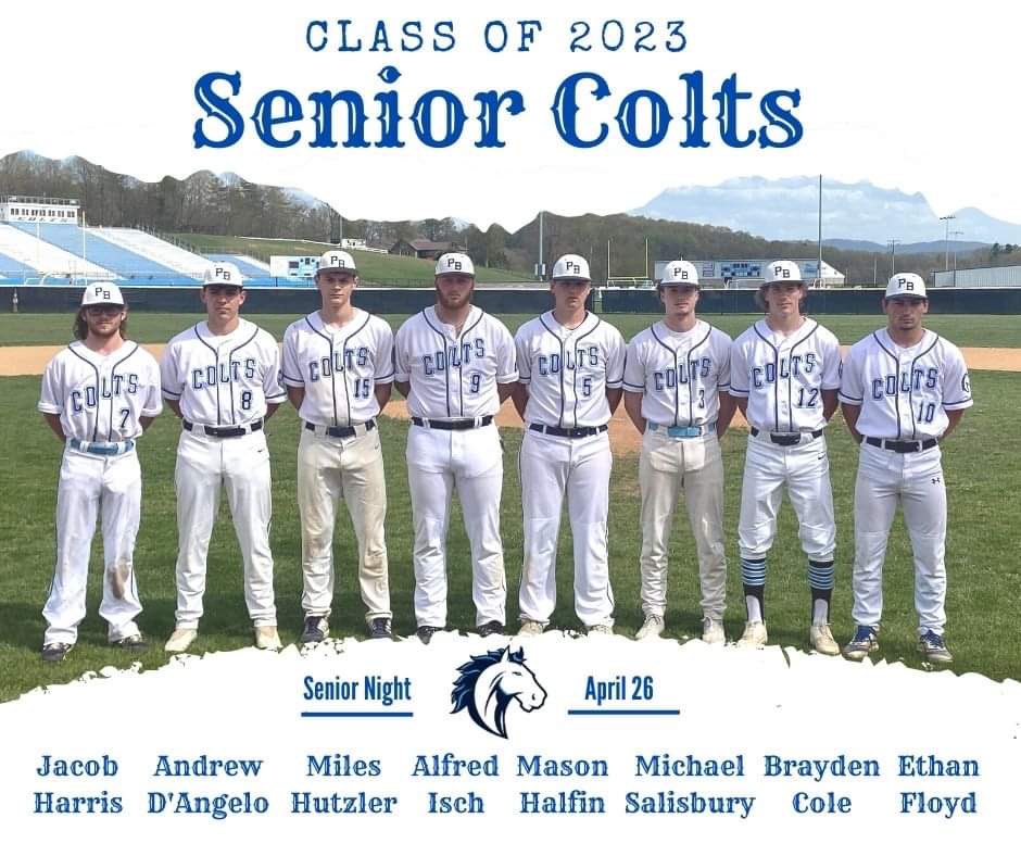 We’ll be honoring our SENIORS this upcoming week! Come out and support the Colts! ⚾️ #GoColts #Classof2023 #PBHS