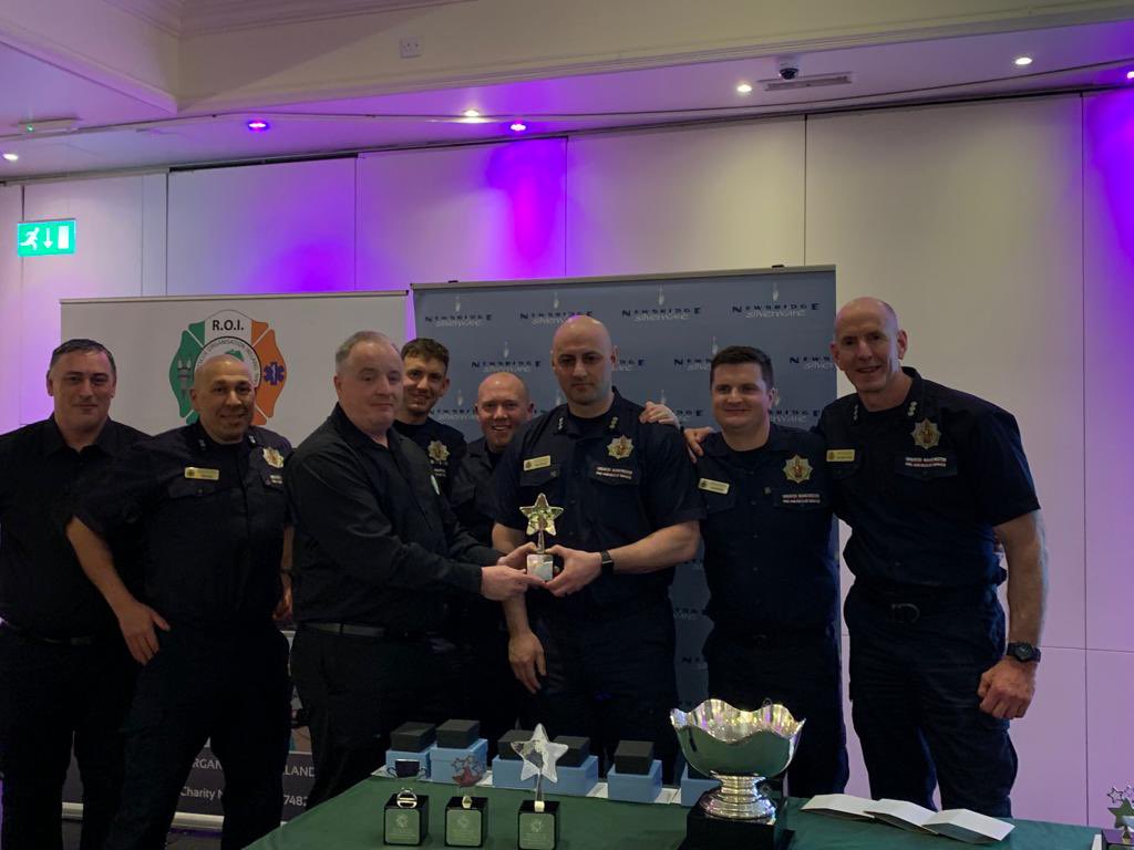 GMFRSrtcteam's tweet photo. First trophy of the year. Best overall international team at the Ireland national competition. #teamwork @manchesterfire https://t.co/qpbzJSQL76