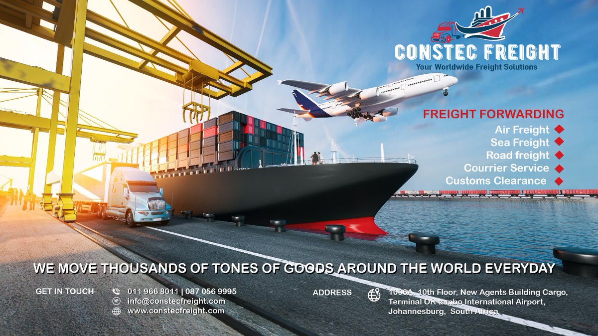ConstecFreight's tweet image. CONSTEC is a Global Air Road Sea Freight Customs Clearing Forwarding Agency
constecfreight.com