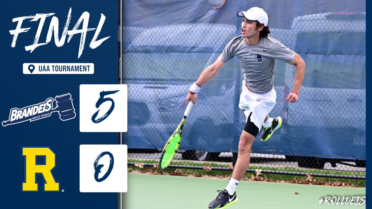 BrandeisJudges's tweet photo. Simon Kauppila had a pair of wins today as #28 @BrandeisTennis men cruised into the @NewsUAA tournament 5th-place match tomorrow. The Judges will meet #24 Carnegie Mellon. #RollDeis https://t.co/ULRl5WG22H