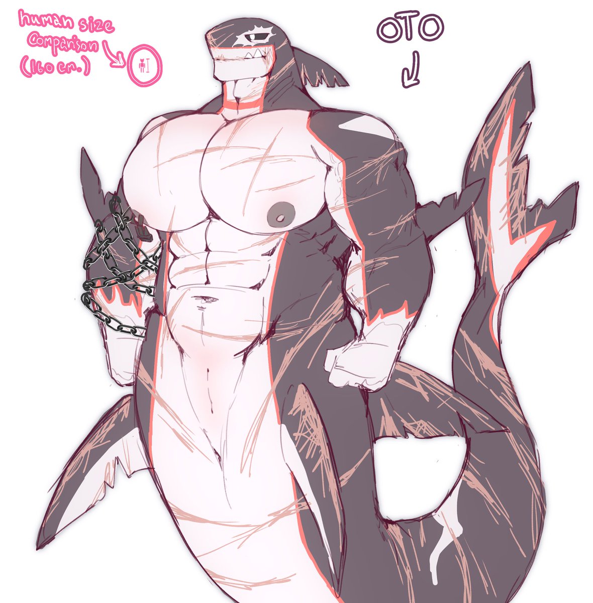 king_slabu's tweet photo. Oto the Megalodon, he mostly stays silent all the time and would just stares you down from a miles away (he’s socially awkward) https://t.co/2TFONtq6At