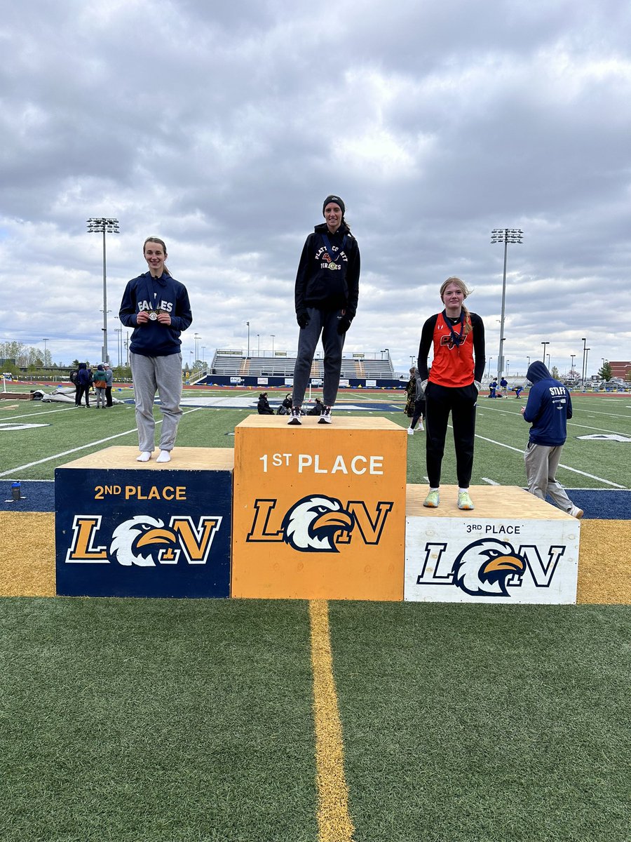 Congrats to girls long jump winners
🥇Reese Pickett <a href="/PCHSTrack_Field/">PCTF</a> 5.11m
🥈Mary Kimmerle <a href="/LNEagleTF/">LNHS Track & Field</a> 5.02m
🥉Rylee Carr <a href="/PCHSTrack_Field/">PCTF</a> 4.91m
