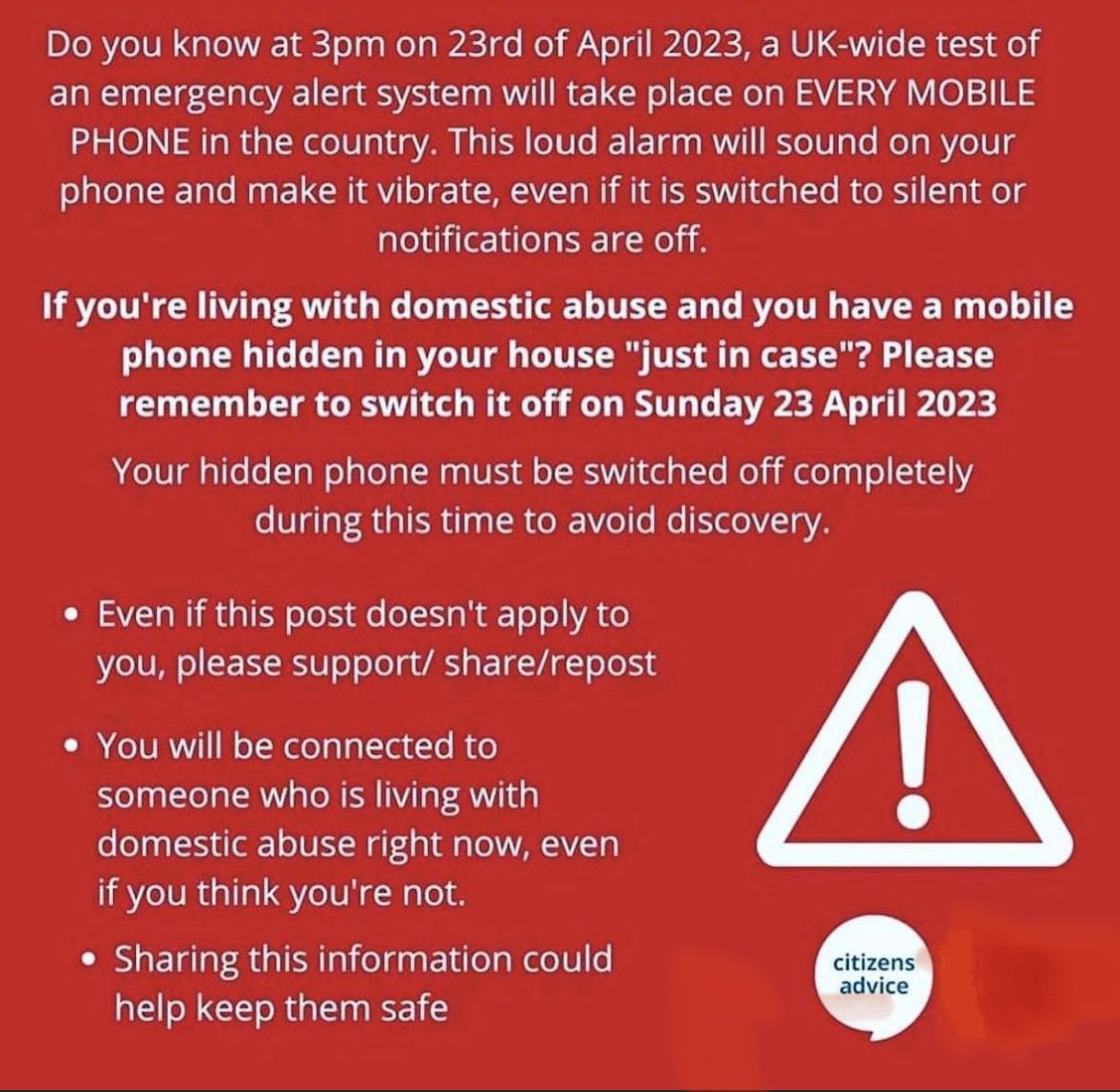 LeeRussell_FD's tweet photo. * Please share with your contacts *
#droitwich #droitwichspa #worcester #worcestershire #domesticviolence #emergencytestalert #domesticabuse #domesticviolenceawareness #support https://t.co/qTB17oNkOv