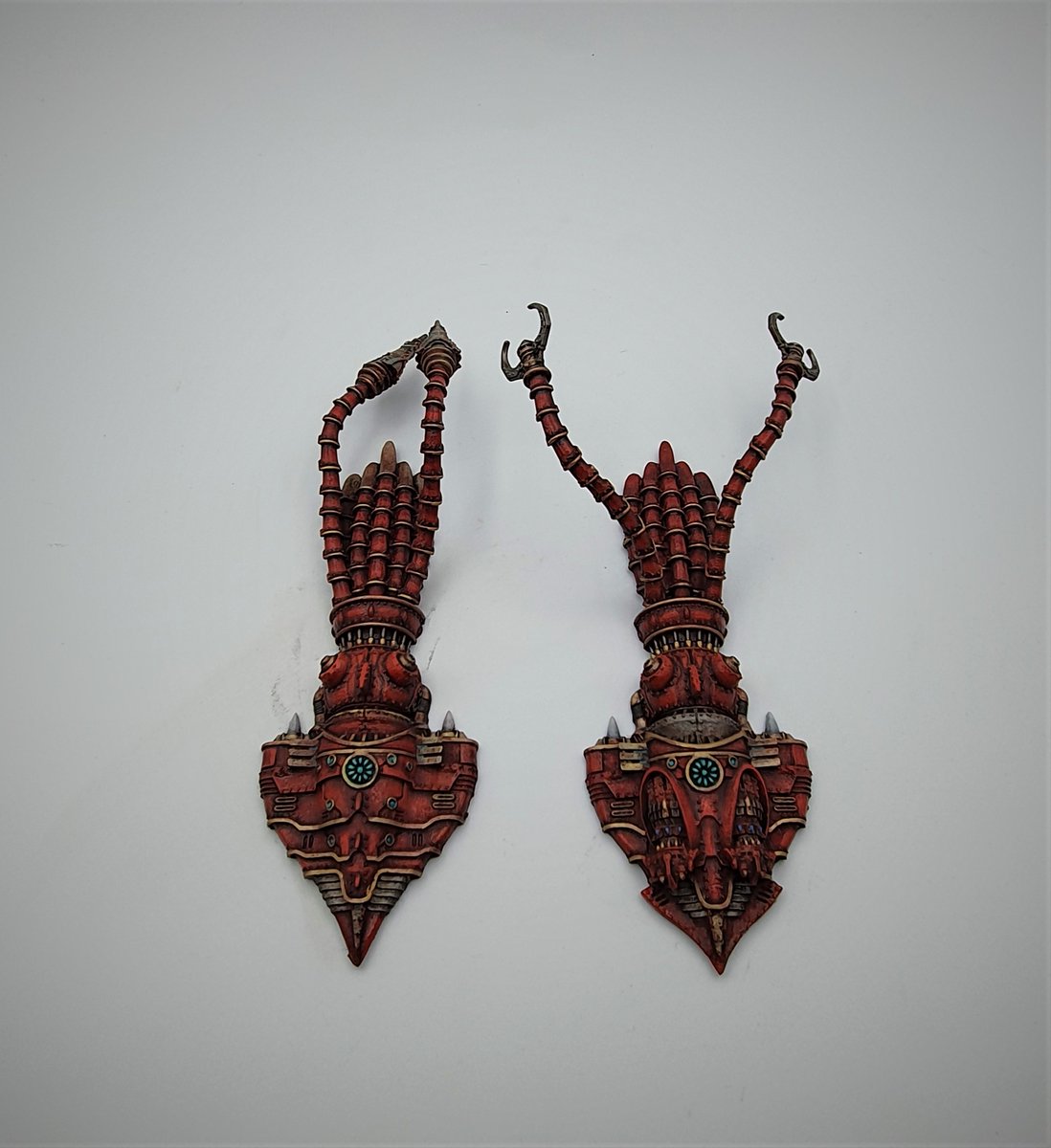 Eyecon74's tweet photo. Dystopian Wars Squids !  Love these Mechanical Beasties !
Kaiju and Okuforu Class Colossus

#miniatures #miniaturesgaming #tabletop #shipbattles #fantasywargames #wargaming #ships #steampunk #tabletopgames #Dystopianwars #warcradle https://t.co/DvwSes7bNf