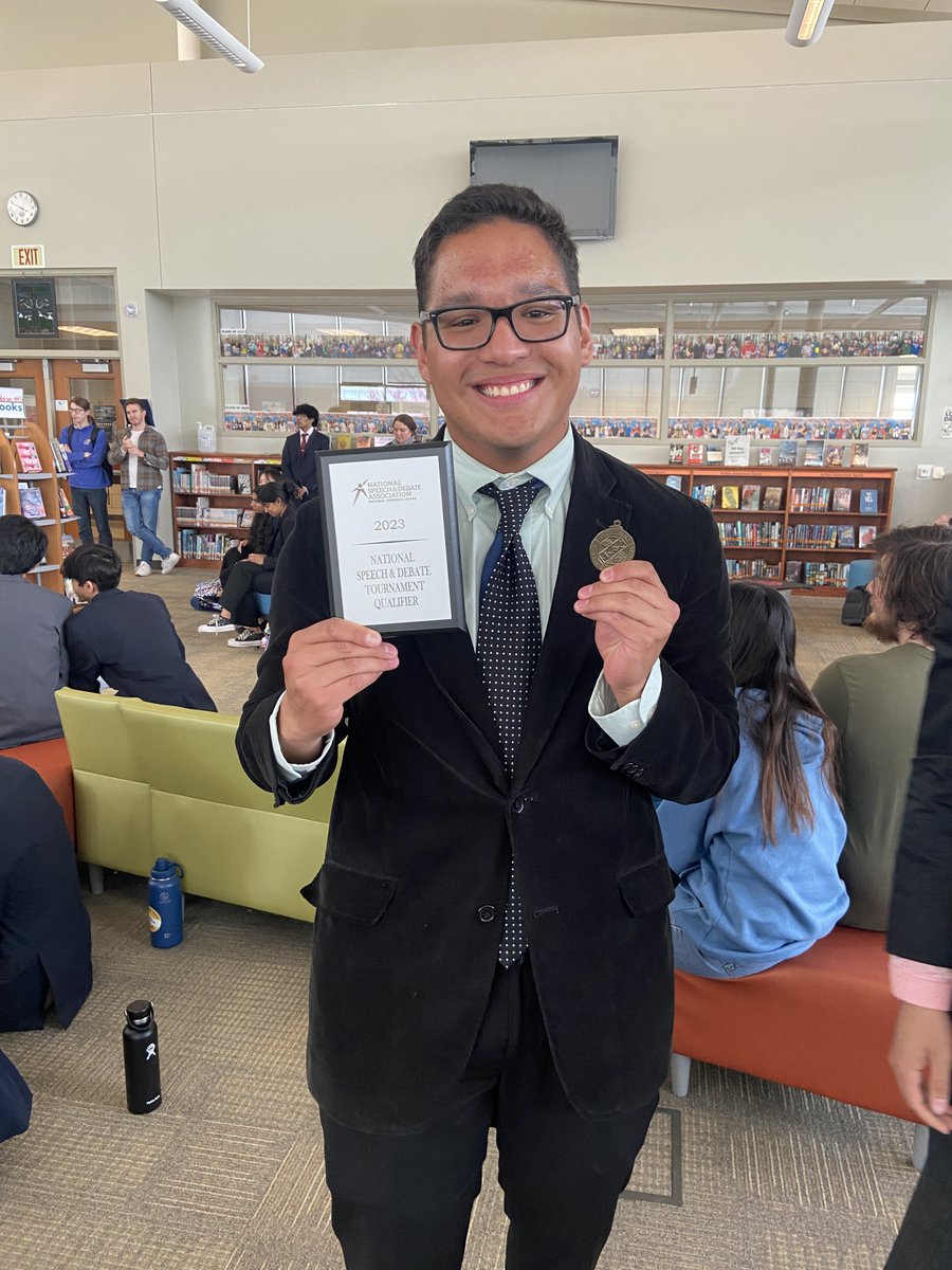 Congratulations to Adiel Garcia, who finished FIRST in the <a href="/ThreeTrailsNSDA/">Three Trails NSDA</a> National Qualifier for POI and is joining Max and Kailey in the trip to Phoenix, Arizona for the NSDA National Tournament! Savannah is first alternate in DI!