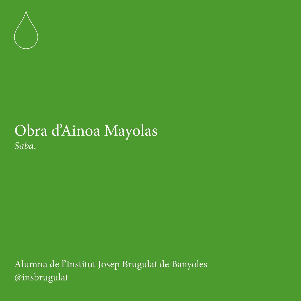 Cinquanta-novena artista de TOT ALLÒ QUE FLUEIX: SANG, TINTA, SABA: Ainoa Mayolas. De tot el teu jardí, només la teva, amor.
#sangtintasaba