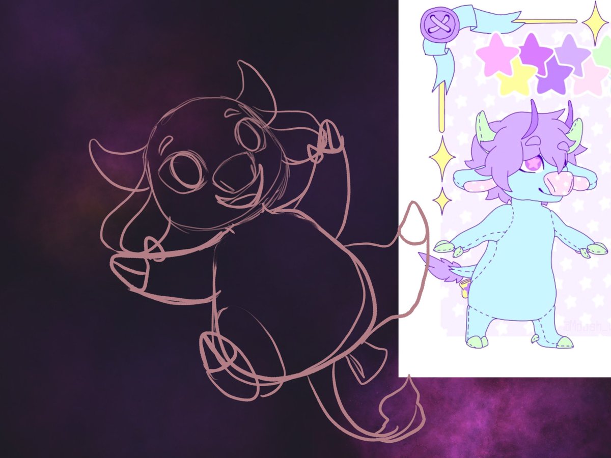 kibbiekun's tweet photo. Some behind the scenes sketches of the lore process! Might use this little outline to make cute versions of the other cows. ๐โจ
#artwork #magicalmail #magicallore #artwip @MooshMoo_Inc https://t.co/jHMM8FZEi0