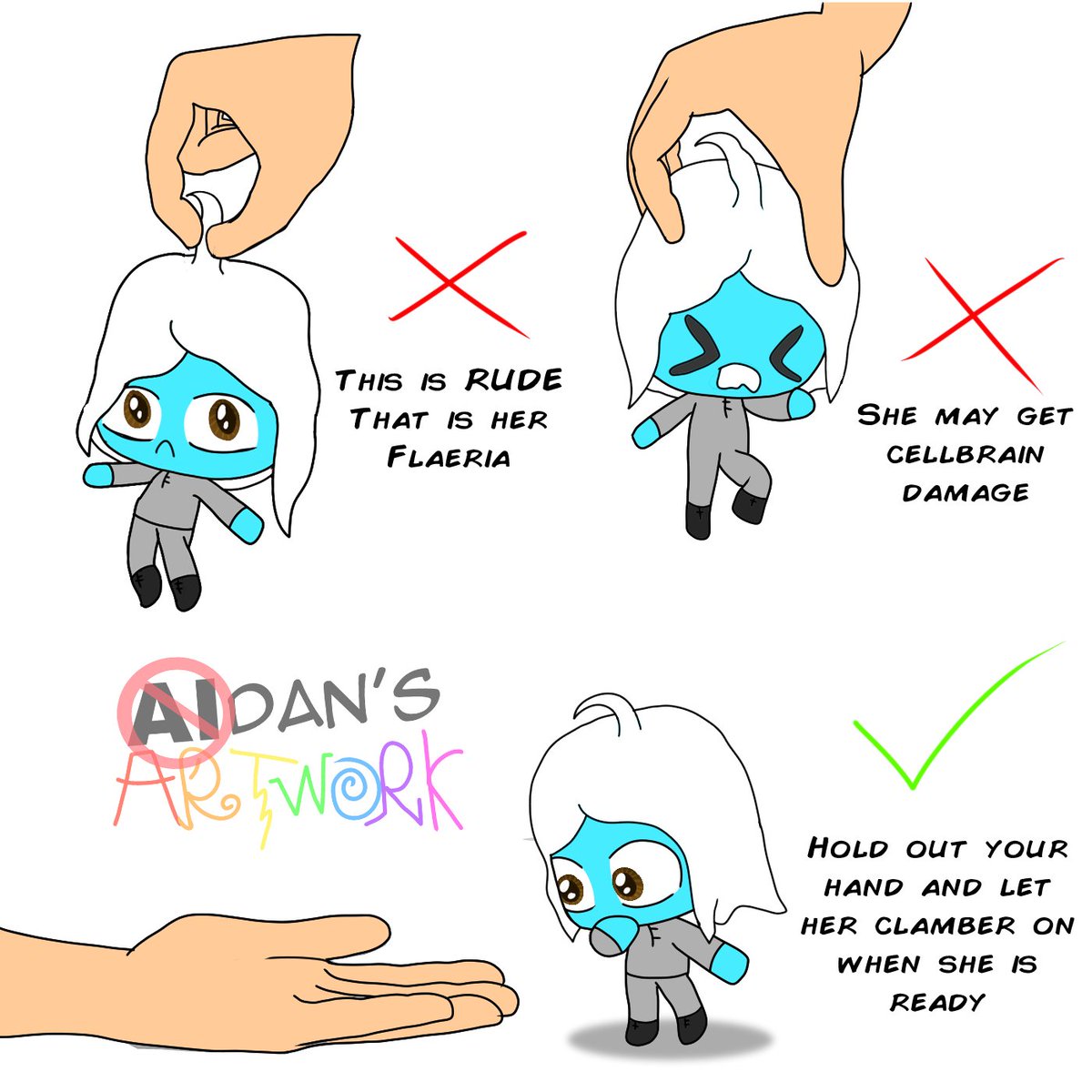 AidansArt's tweet photo. Here's my take on the "this is rude that's their antenna" meme that's been going around lately, featuring Jamie, Asyla and Jam Jam! #ArtistOnTwitter #artmeme #artistmeme #aliengirl #scifiart https://t.co/hzqTA8gBMF