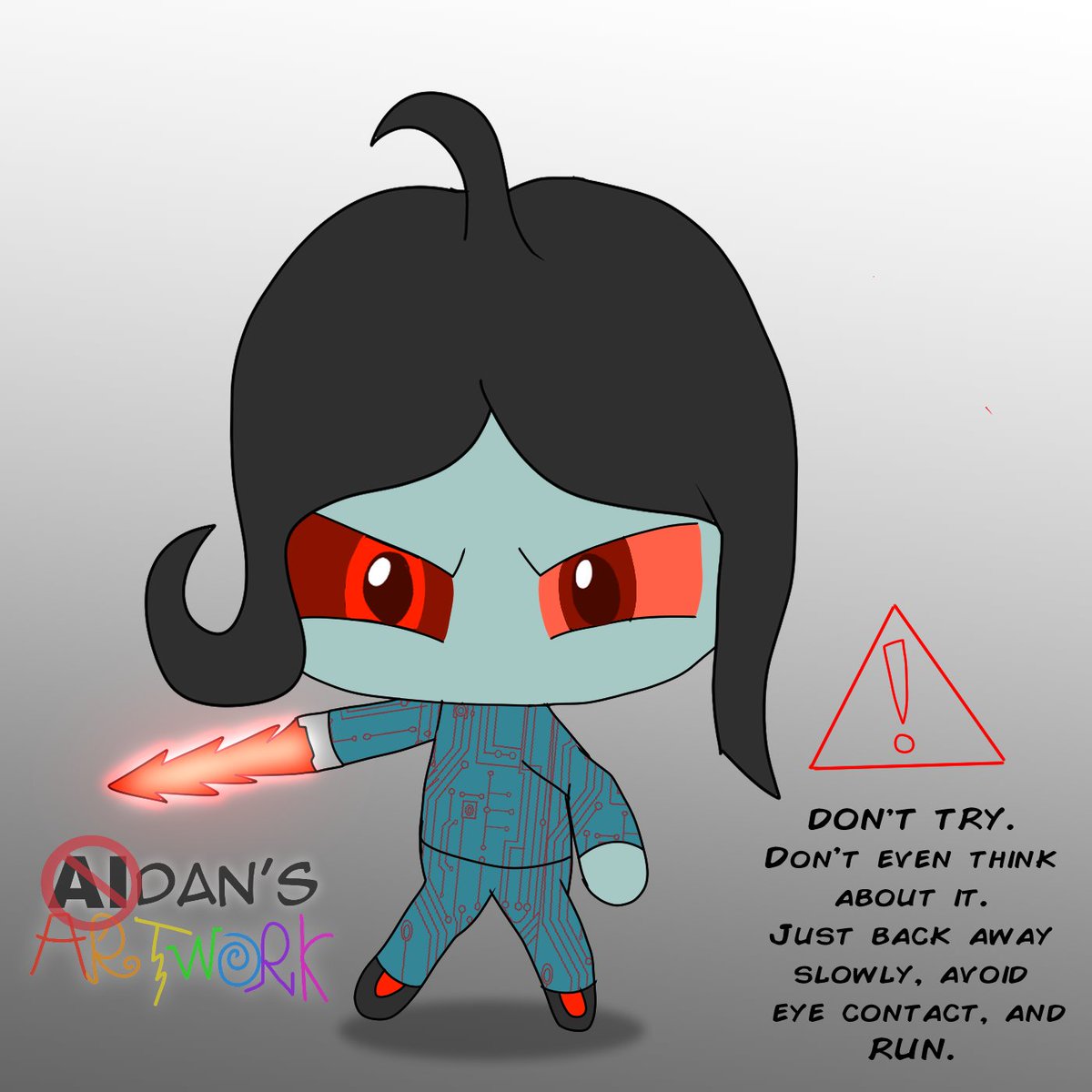 AidansArt's tweet photo. Here's my take on the "this is rude that's their antenna" meme that's been going around lately, featuring Jamie, Asyla and Jam Jam! #ArtistOnTwitter #artmeme #artistmeme #aliengirl #scifiart https://t.co/hzqTA8gBMF
