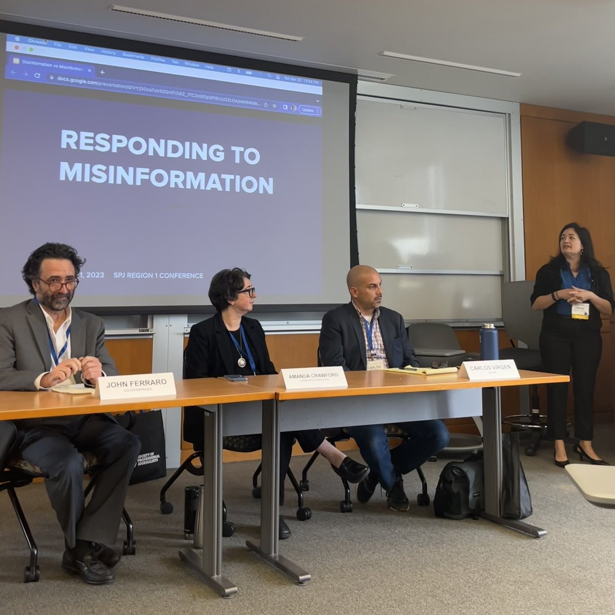 Thanks to the panelists, journalists, educators &amp; students who attended the <a href="/spjr1c/">SPJ Region 1 Conference</a> Responding to Misinformation panel I moderated today at <a href="/RWUJour/">RWU Journalism</a> conference. The infodemic is an enormous issue that will need all our help to mitigate. <a href="/ja_ferraro/">John Ferraro</a> <a href="/amandajcrawford/">Amanda J. Crawford</a> <a href="/carlosrvirgen/">Carlos Virgen</a>