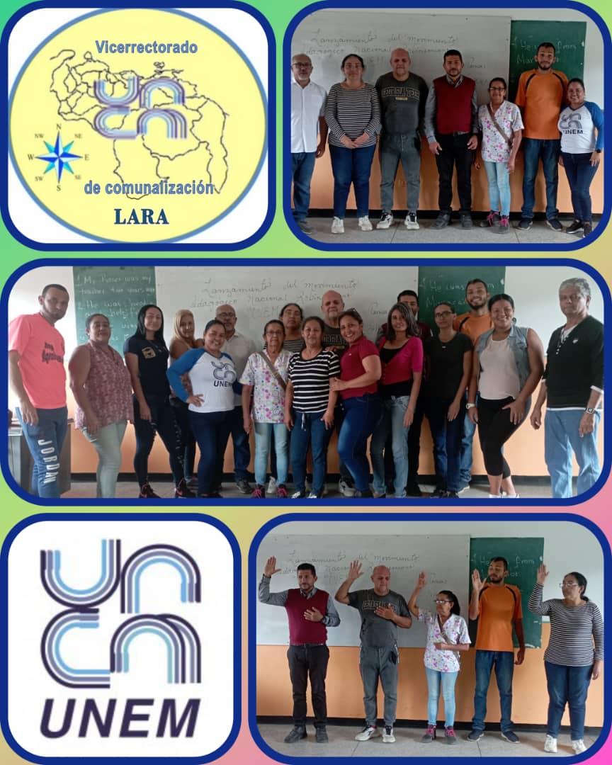 SomosUnem's tweet photo. #FormandoEducadores📢|| Desde los municipios Andrés Eloy Blanco, Morán, Iribarren la #UTGULara llevó a cabo el lanzamiento Movimiento Pedagógico Nacional Robinsoniano
#MovimientoRobinsonianoUNEM
#FiestaDeportivaDelALBA
@NicolasMaduro
@_LaAvanzadora
@sandraoblitasr
@MPPEDUCACION https://t.co/KhwISrBtlD