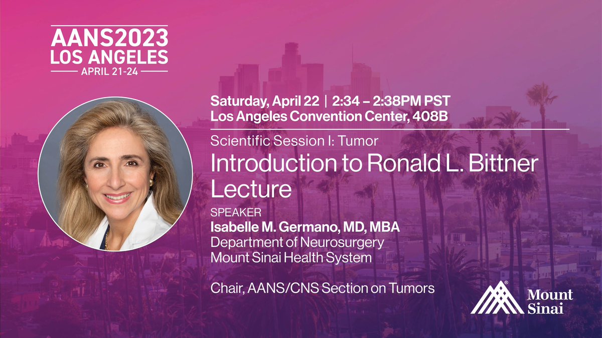 MountSinaiNeuro's tweet photo. Scientific Session I #Tumor is still happening - come join us in 408B with Dr. Germano.
#AANS2023 #mountsinainyc #neurosurgery https://t.co/IDGlXuK2NS
