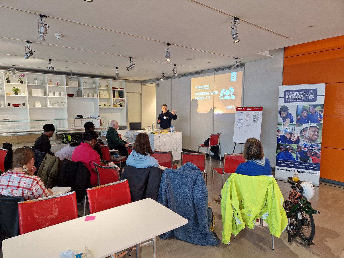 BBinLondon's tweet photo. It was a long day, but everyone enjoyed the first day of youth leader training. Thank you, @CentralStGiles, for hosting us, and we look forward to seeing everyone again on 3rd June for day 2!
#BoysBrigade #BBLeaders #BBTraining #Partnership https://t.co/6k9oeSvKlq