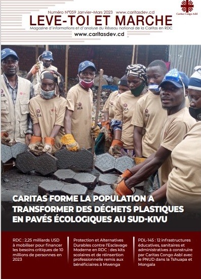 Caritas Congo Asbl (@caritascongo) on Twitter photo #RDC / Magazine #Caritas N° 059-Mars 2023 : Caritas forme la population à transformer les déchets plastiques en pavés écologiques au Sud-Kivu. bit.ly/41zv516
<a href="/iamCARITAS/">Caritas</a> <a href="/caritas_africa/">Caritas Africa</a> <a href="/CENCO__RDC/">CENCO RDC</a> <a href="/UNOCHA_DRC/">OCHA DRC</a> <a href="/UN_Lemarquis/">Bruno Lemarquis</a> <a href="/Presidence_RDC/">Présidence RDC 🇨🇩</a> #RDC / Magazine #Caritas N° 059-Mars 2023 : Caritas forme la population à transformer les déchets plastiques en pavés écologiques au Sud-Kivu. bit.ly/41zv516
<a href="/iamCARITAS/">Caritas</a> <a href="/caritas_africa/">Caritas Africa</a> <a href="/CENCO__RDC/">CENCO RDC</a> <a href="/UNOCHA_DRC/">OCHA DRC</a> <a href="/UN_Lemarquis/">Bruno Lemarquis</a> <a href="/Presidence_RDC/">Présidence RDC 🇨🇩</a>
