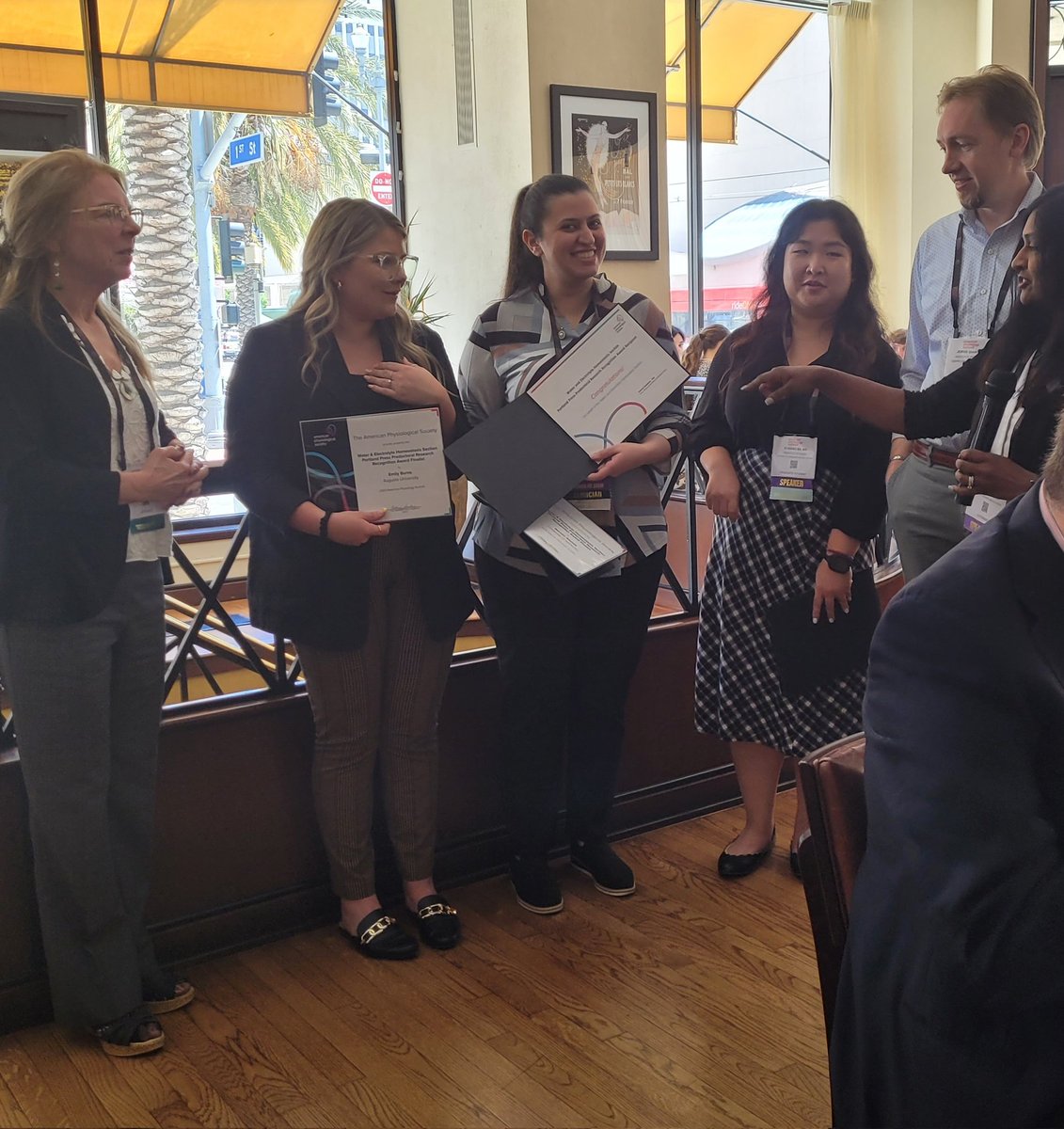 Congrats <a href="/NerminSAhmed/">Nermin Selim Ahmed</a>, not only for being a finalist in the WEH Portland Press pre-doc research recognition awards, but for winning first place!! You deserve it, you're a rockstar! #APS2023 #WeArePhysiology <a href="/APSPhysiology/">American Physiological Society</a>