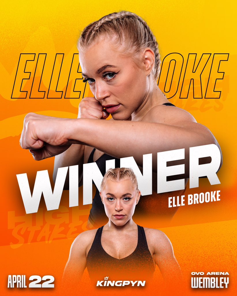 kingpynboxing's tweet photo. STILL UNDEFEATED 🏆

@ElleBrookeUK adds another win to get boxing record and sends a message to the other competitors. 🇬🇧

Elle will be facing @jullypocah in the Semi-Finals on June 3rd 2023 👀

#KingpynQF | LIVE NOW! | OVO Arena, London | Buy PPV NOW! https://t.co/OZww4DqjYx https://t.co/Vb1HZU68Fq