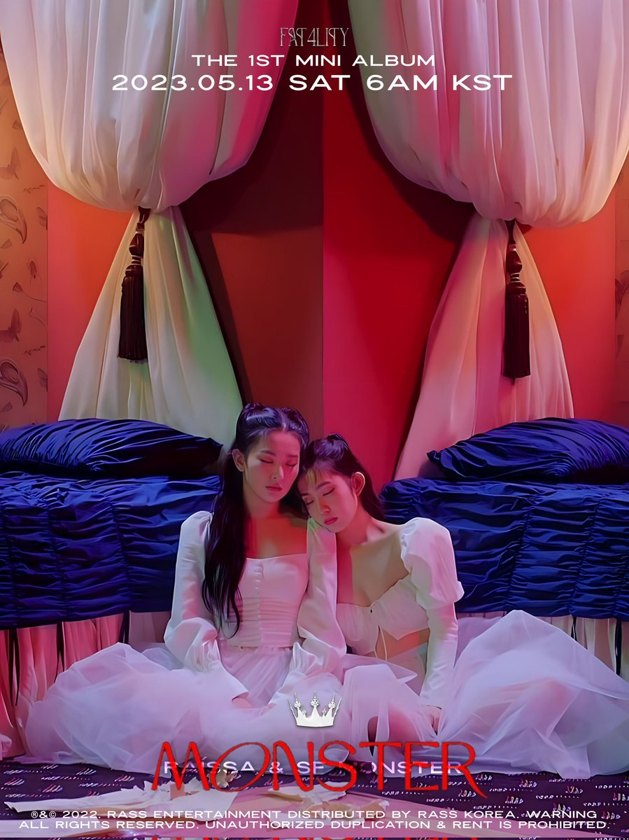 FAT4LITYofc's tweet photo. FAT4LITY 1ST MINI ALBUM
"BAD GIRLS" 😈
𝐂𝐎𝐍𝐂𝐄𝐏𝐓 𝐏𝐇𝐎𝐓𝐎 #𝟒 (𝐃𝐔𝐎) - 𝑴𝑶𝑵𝑺𝑻𝑬𝑹
Release on
2023.05.13 SAT 6AM KST
📌"BAD GIRLS" Pre-save & Pre-order
https://t.co/gWKBAZVCSI
#FAT4LITY #RAÍSSA #SFMONSTER #DEBUT #UNIT https://t.co/5yf10nJIBL