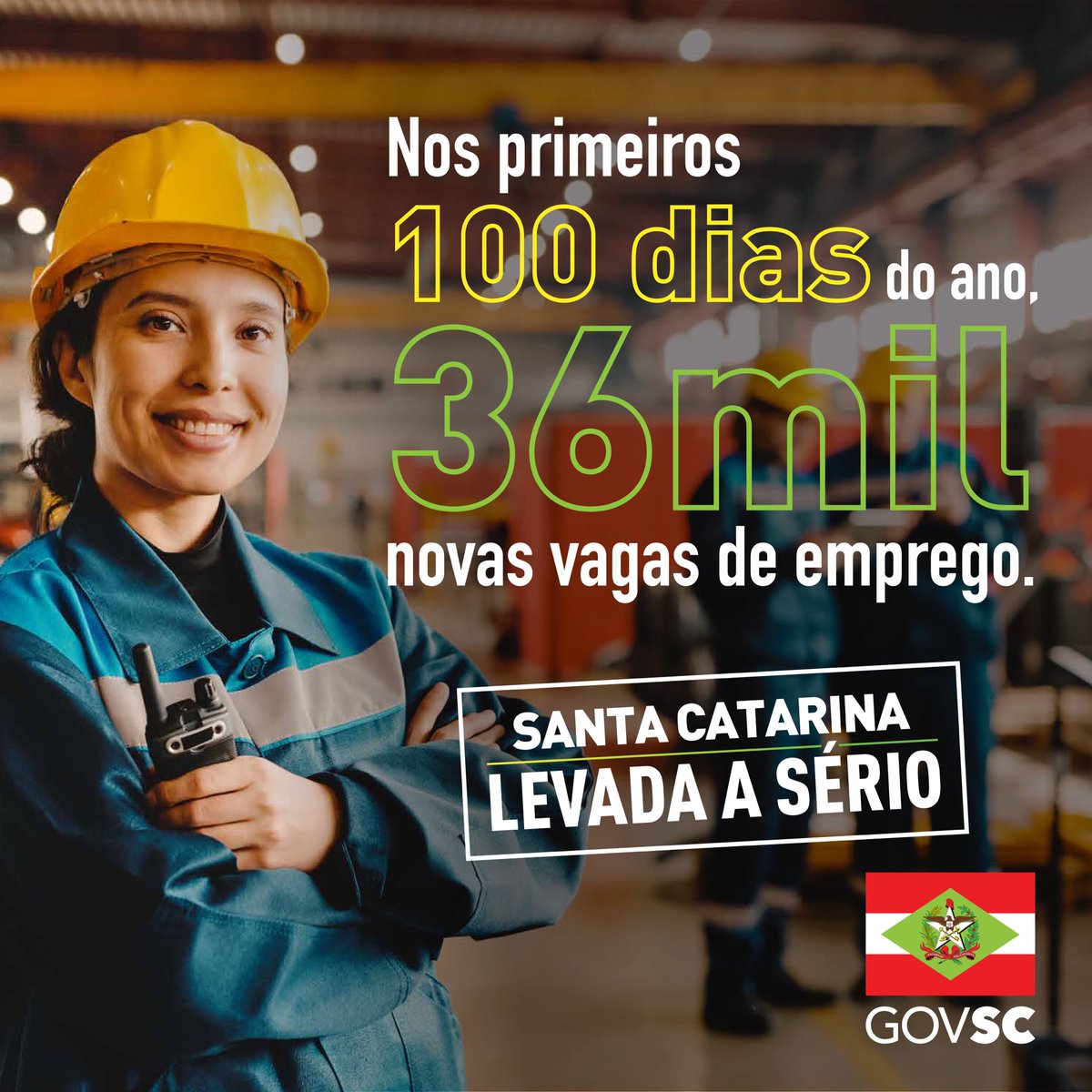 GovSC's tweet photo. SC tem um povo trabalhador! Desde o início do ano, 36 mil novas vagas de trabalho foram criadas. O número mostra o comprometimento do Governo SC com os setores produtivos, o desenvolvimento do estado e o crescimento profissional dos catarinenses.
#GovernoSC #SCLevadaASerio https://t.co/RFKL6OwDUJ