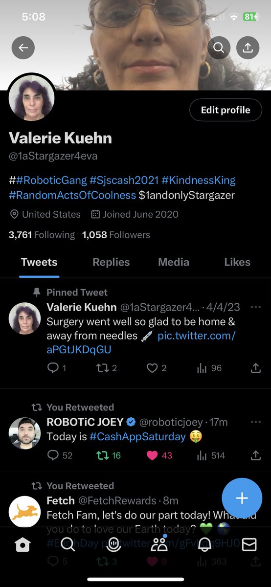 1stStargazer's tweet photo. @roboticjoey In bio &amp; already following 
$1andonlyStargazer ty for the chance #CashAppSaturday https://t.co/XcQFtdoMXG