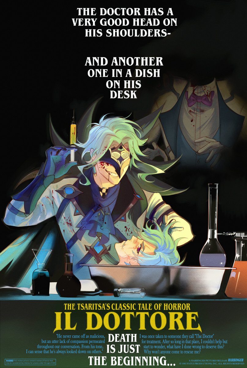 Harbingers as movie posters 1: Dottore x Re-animator