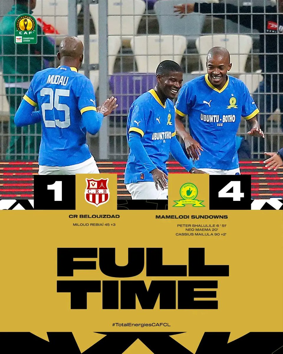clickmediasport's tweet photo. #MamelodiSundowns with a huge lead going in to the second leg 

#TotalEnergiesCAFCL | #ASCRCA | #CRBMSFC #sundowns https://t.co/kL5qlicxgW