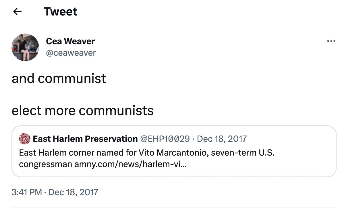 LevineJonathan's tweet image. Housing Justice For All Campaign Coordinator @ceaweaver has openly declared that we should "elect more communists," called home-ownership "white supremacy" and called for private property to be abolished

nypost.com/2023/04/22/com…
