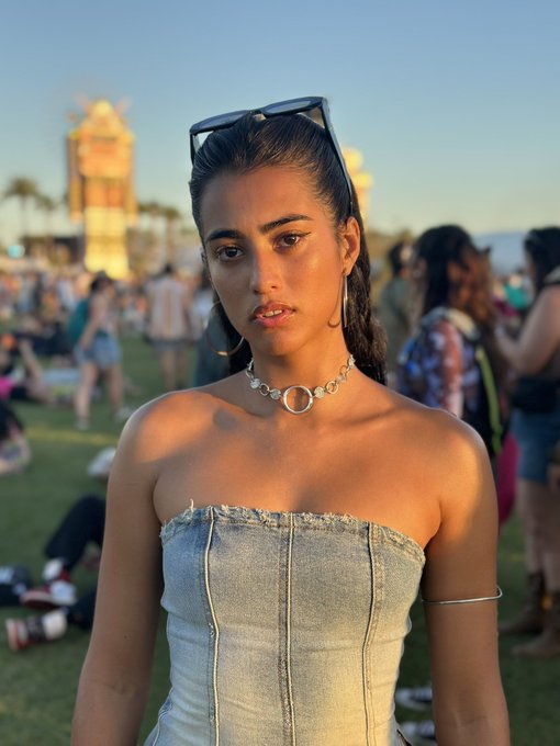 DAY 1 at #Coachella2023 was LIT ❤️&zwj;🔥🌵  &bull; Rocked some denim vibes for my outfit and I'm loving the desert<a href="/tag/coachella2023"class="tags">#Coachella2023</a>