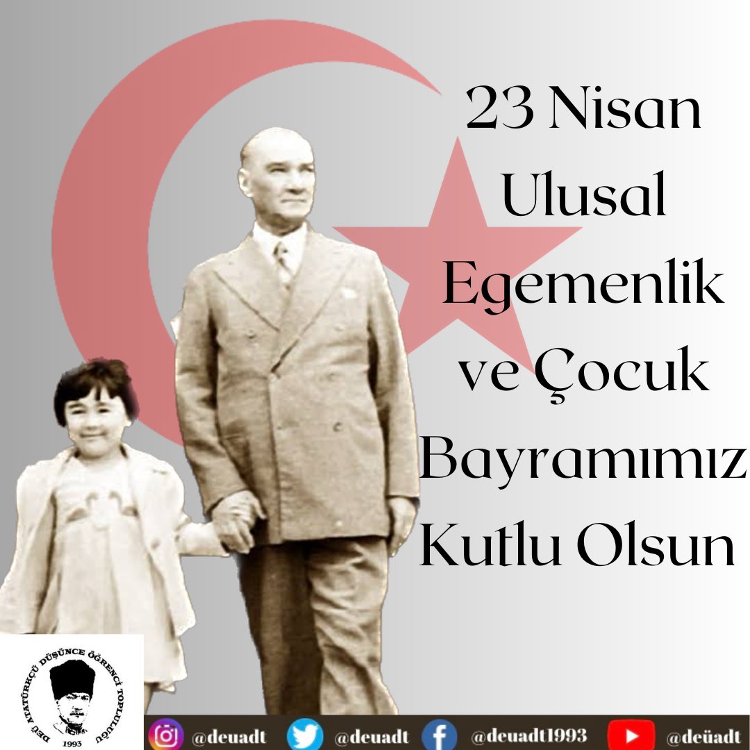 DEÜ ADT (@deuadt) on Twitter photo "Küçük hanımlar, küçük beyler! Sizler hepiniz geleceğin bir gülü, yıldızı ve ikbal ışığısınız. Memleketi asıl ışığa boğacak olan sizsiniz. Kendinizin ne kadar önemli, değerli olduğunuzu düşünerek ona göre çalışınız. Sizlerden çok şey bekliyoruz."
-Mustafa Kemal ATATÜRK "Küçük hanımlar, küçük beyler! Sizler hepiniz geleceğin bir gülü, yıldızı ve ikbal ışığısınız. Memleketi asıl ışığa boğacak olan sizsiniz. Kendinizin ne kadar önemli, değerli olduğunuzu düşünerek ona göre çalışınız. Sizlerden çok şey bekliyoruz."
-Mustafa Kemal ATATÜRK