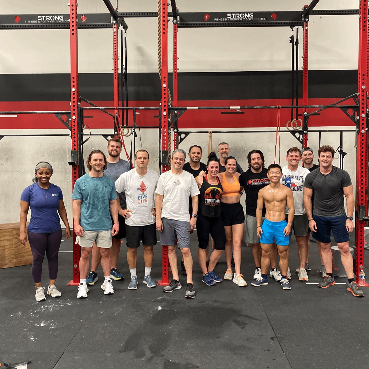 trainwithstrong's tweet photo. Oh hey.... We are back ;)

#neverforgotten #family #strong #fitness https://t.co/dP6I1jqaxz