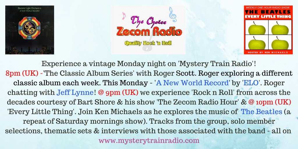 MTrainRadio's tweet photo. 24/04 - 8PM (UK) - #JeffLynne talks to #RogerScott about the classic @JeffLynnesELO LP 'A New World Record'.
9PM - @BartShore airs a rare cut from @vanmorrison, the latest from @springsteen & more.
10PM - a set of #Beatles & Solo βHappyβ songs!!!
@ https://t.co/YgYK2eFg2I https://t.co/WYKvsDkazs