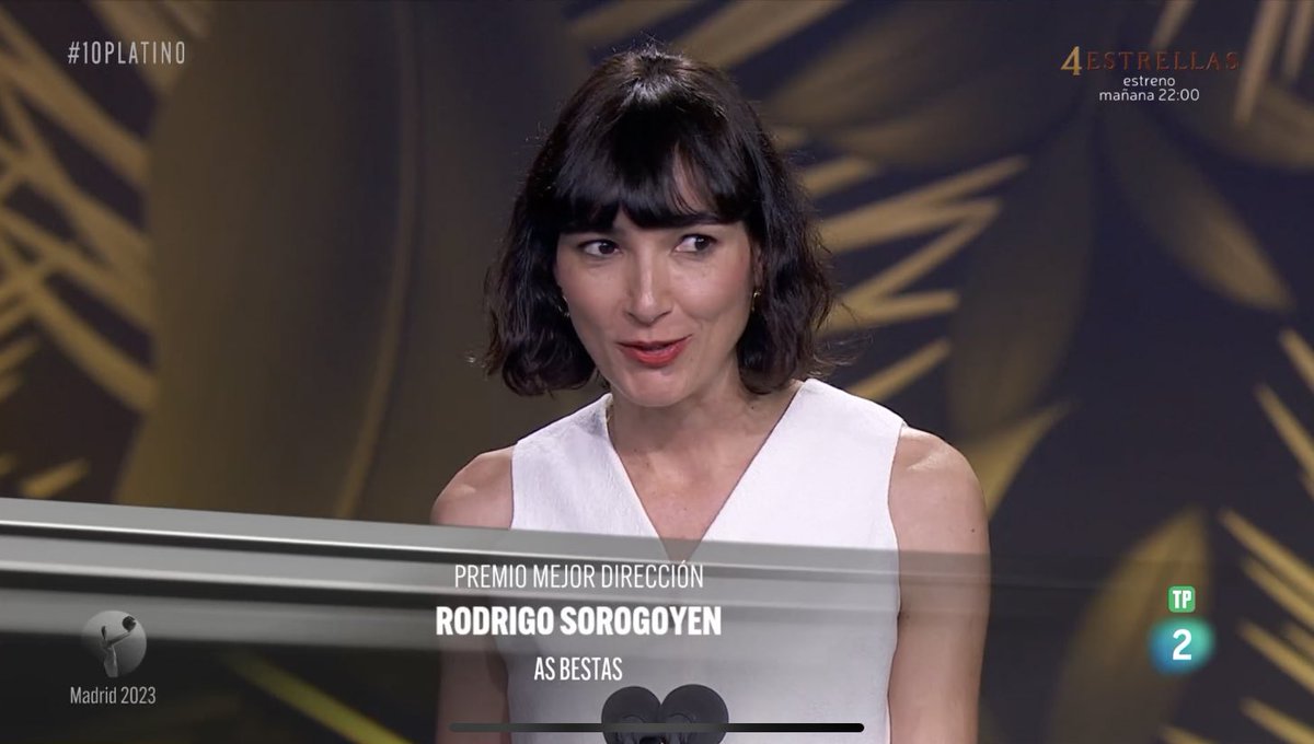ECAM_'s tweet photo. 🏆 Rodrigo Sorogoyen (#alumniECAM) recibe el #PremioPLATINO a Mejor Dirección por ‘As bestas’.
¡Muchas felicidades! 👏
#AlumniECAM #TalentoECAM #ComunidadECAM https://t.co/2nvQTOQjiD