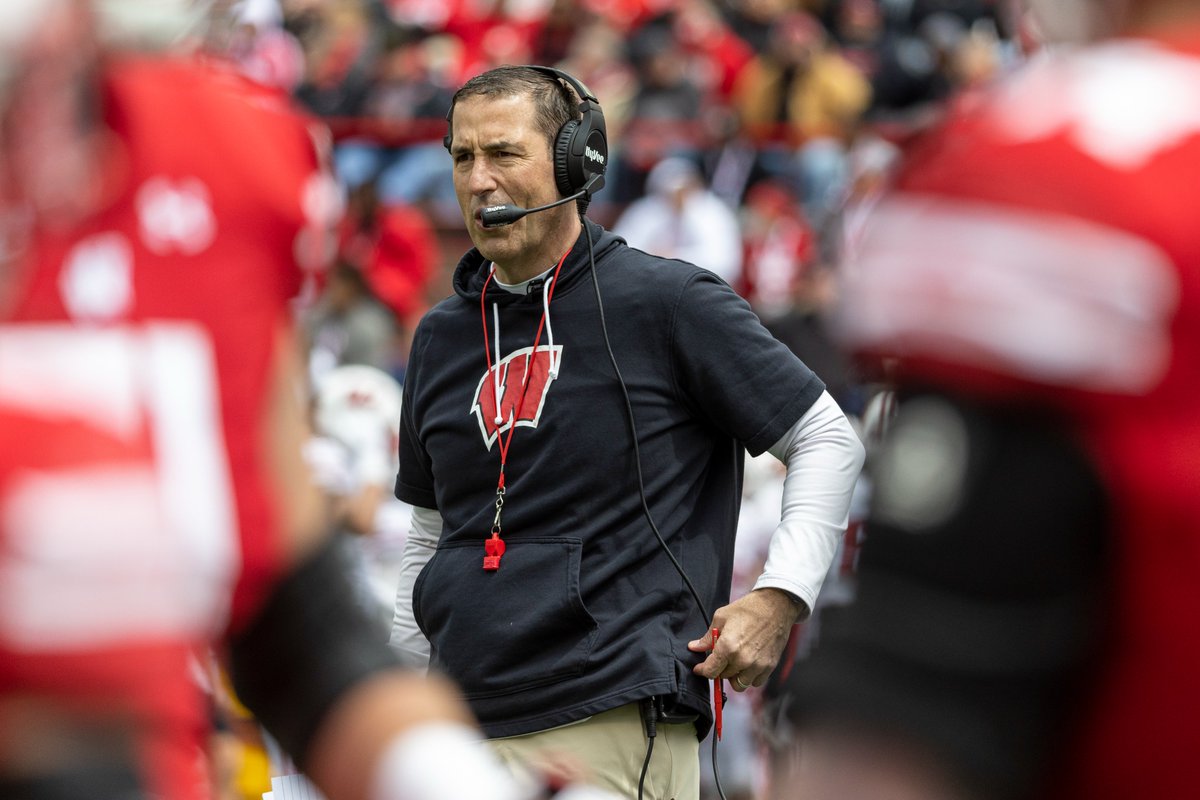 UWBadgers's tweet photo. "The Launch" of a new era 🚀

Any day when Badger fans and @BadgerFootball can get back together at Camp Randall Stadium is a great day. Can't wait for kickoff in Fall 2023! #OnWisconsin https://t.co/N0RX27NeVr