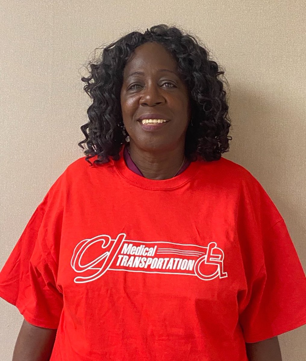 CJ Medical Transportation would like to welcome aboard Mrs. Phyllis Pinnix. Phyllis will be driving for us in Alamance County:) 
 
#CJPride