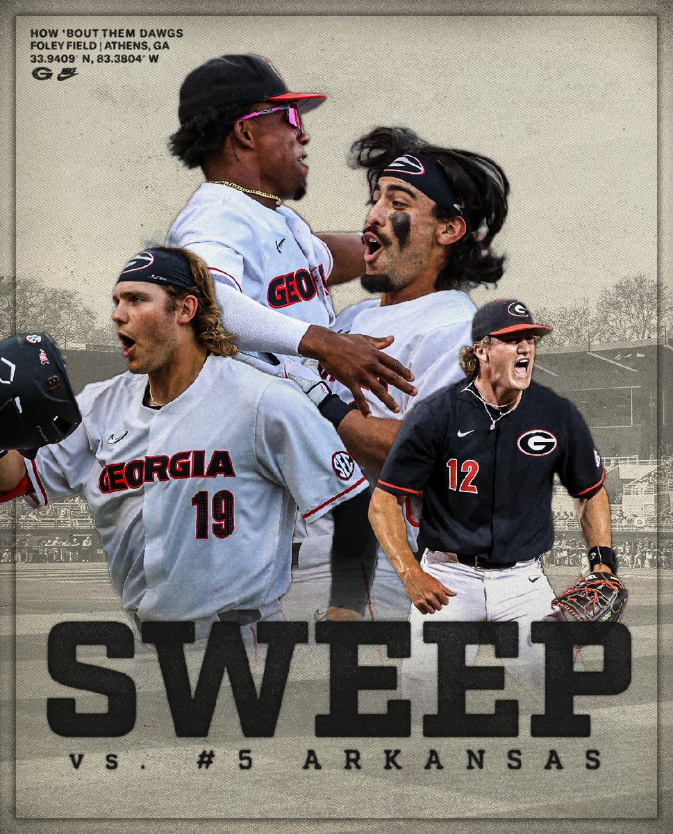 🧹🧹🧹
Break out the brooms! The Dawgs sweep number 5 ranked Arkansas!
#GoDawgs