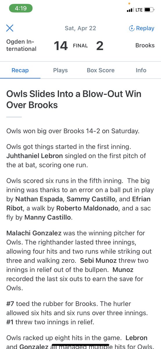 Ogden - 14 VS Brooks - 2 Keep it rolling Boys #OgdenBaseball <a href="/mikeclarkpreps/">MikeClarkPreps</a> @ChiPLBCA