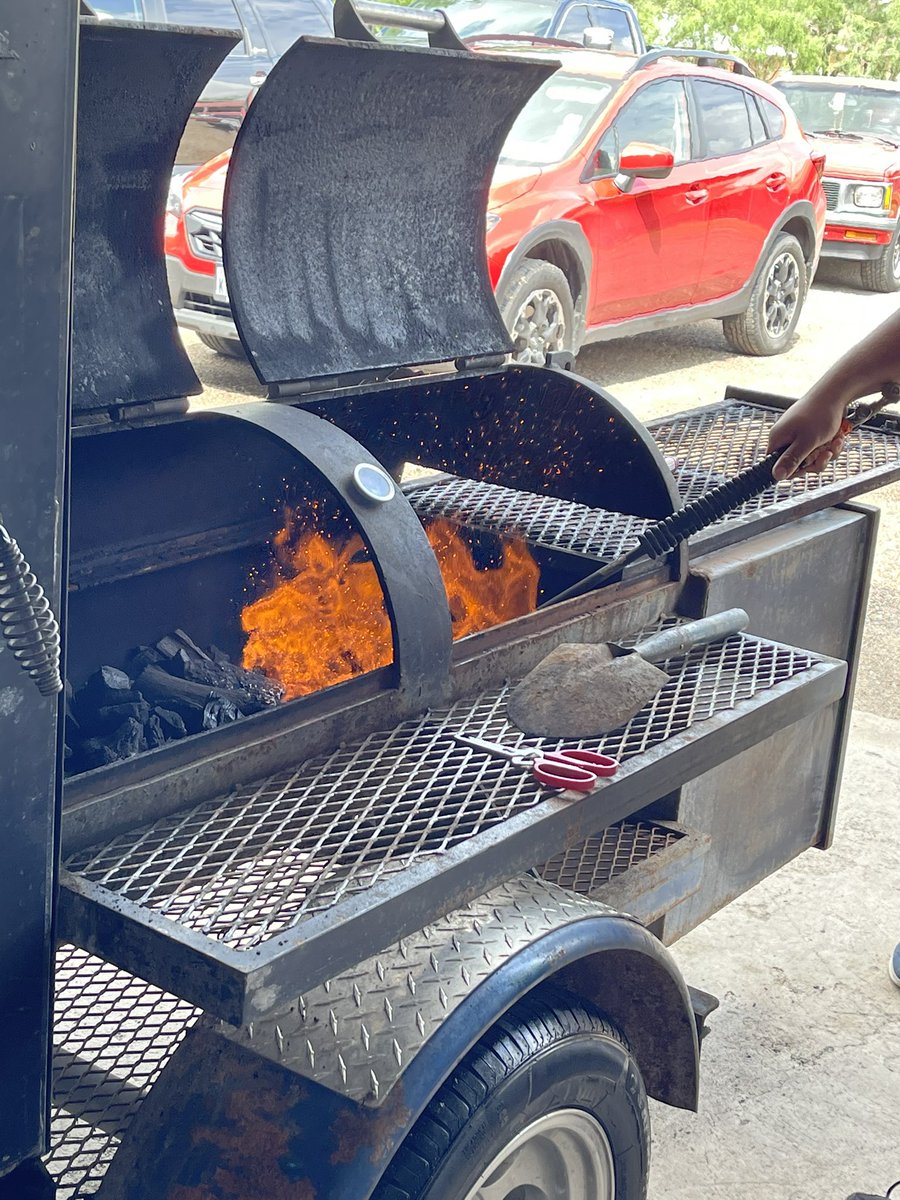 MrsPLang's tweet photo. Smokin’ Stangz getting some BBQ practice in this weekend. It’s a great day to be a Mustang! 💙💛@McAllenMemorial @McAllenISDCTE @Pride_Mustangs @DrGonzalez8 @McAllenISD https://t.co/jmTJUEof1c