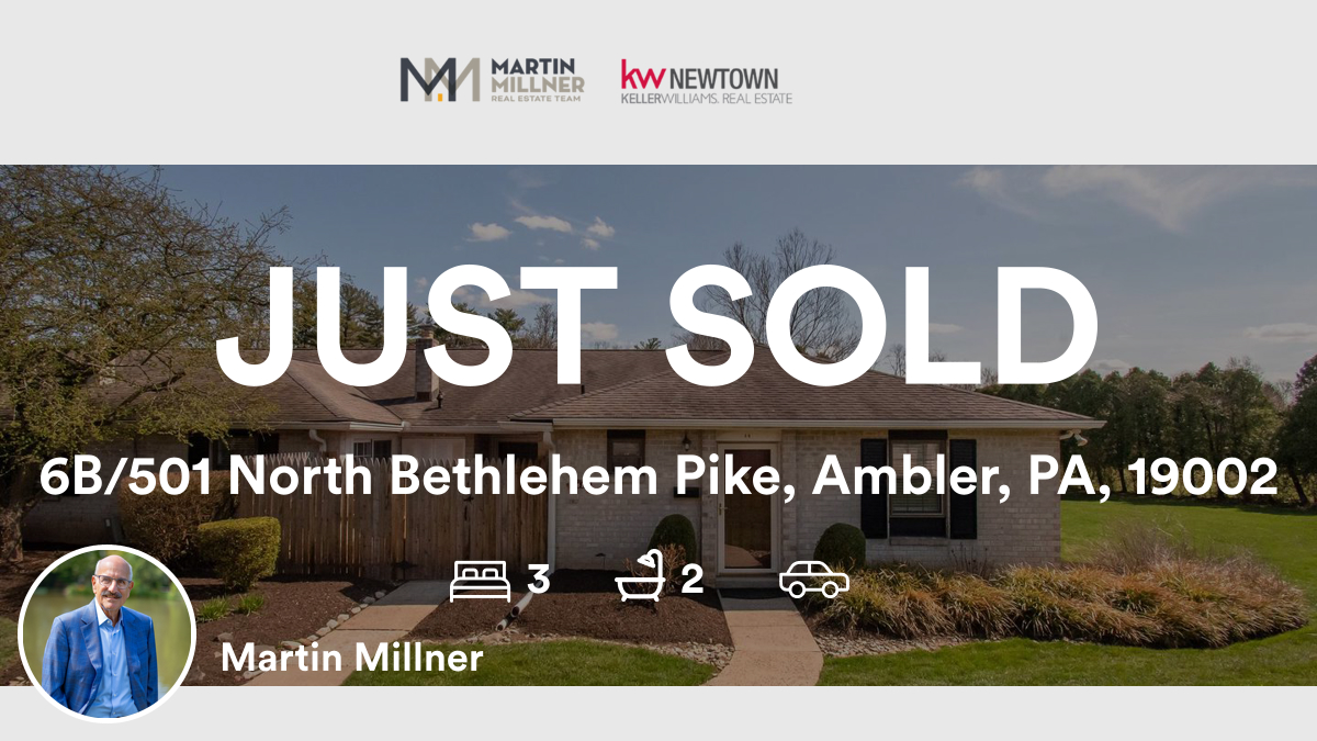 🛌 3 🛀 2
📍 6B/501 North Bethlehem Pike, Ambler, PA, 19002

My latest sale on RateMyAgent.
 RS206783L
rma.reviews/njCBsR3xLnTT

...
#ratemyagent #realestate #Keller_Williams_Real_Estate__Newtown