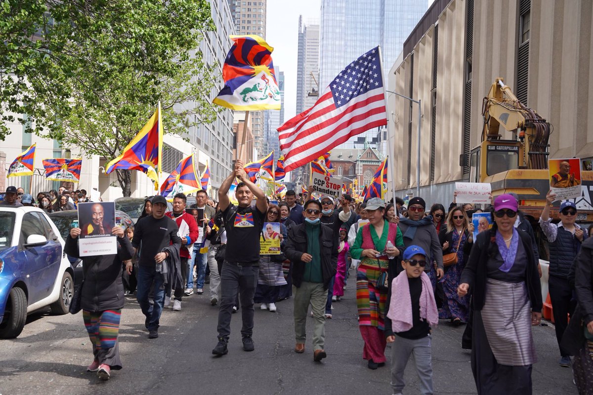 Today, thousands took the streets in New York City to #StandWithDalaiLama. We are more stronger &amp; united than ever. 

Free Tibet! Bhoe Gyalo!