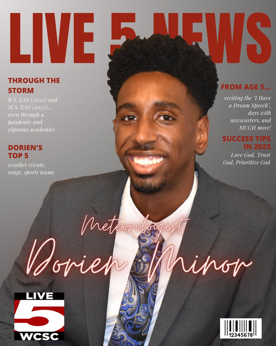 MinorWX's tweet image. I am elated to announce that I will be the newest Meteorologist at Live 5 News in Charleston, SC! I look forward to working with and learning from a prominent set of meteorologists and newscasters, and I'm excited to continue my journey in the Lowcountry!
@Live5News @LIVE5WEATHER