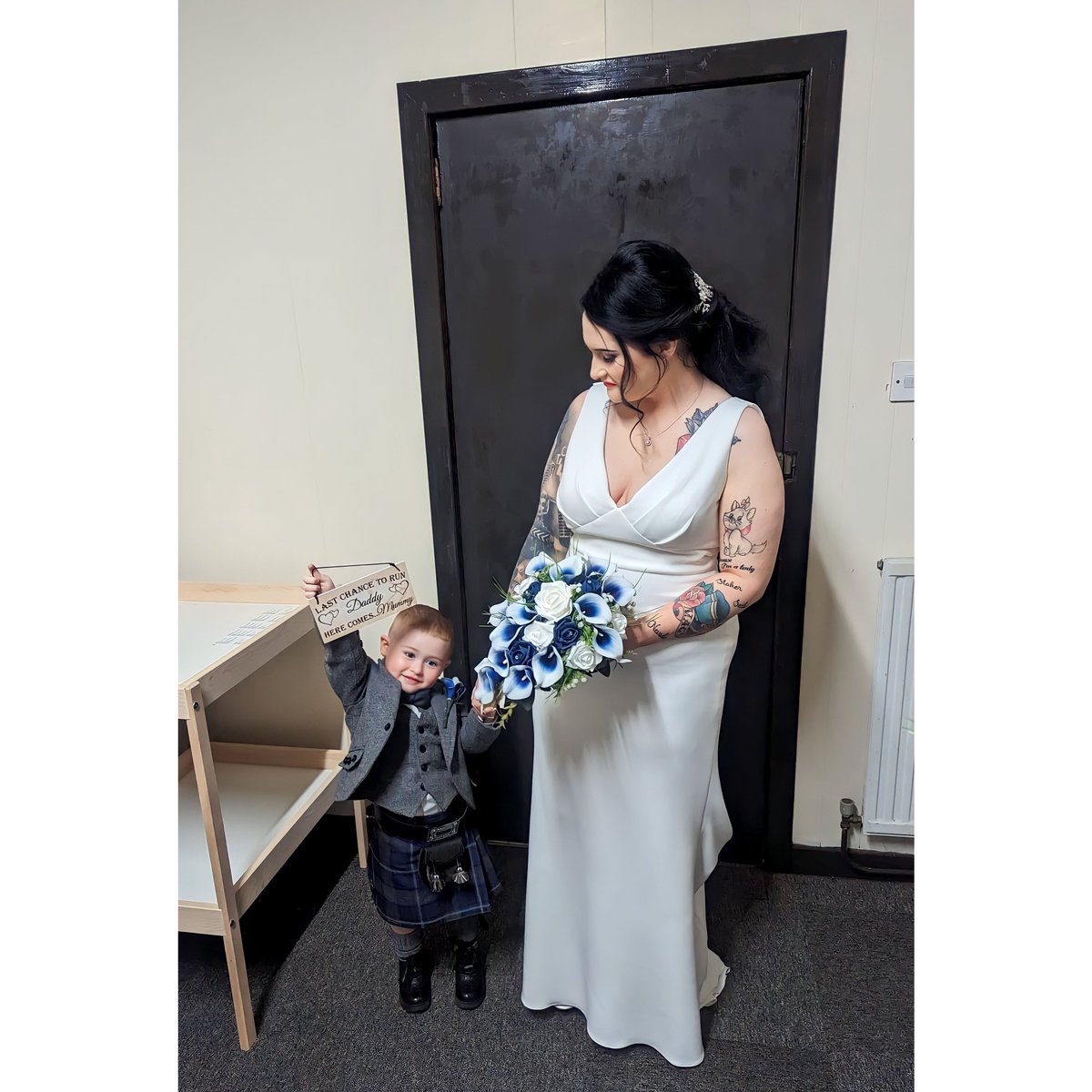 MeganTotten4's tweet photo. @DunipaceNursery 
 
N , A &amp; S all ready for mummy and daddys wedding day https://t.co/InYYbV07UV